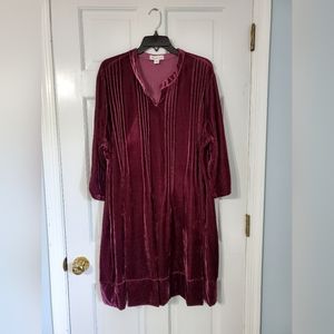 Coldwater Creek Purple Stretch Velvet Dress 2X